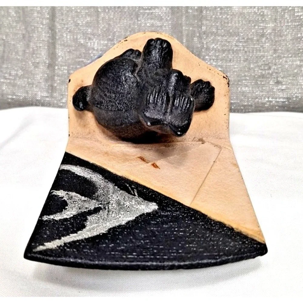 Art Deco Scottie Dog &‎ Angel Fish Cast Iron Statue Decor 1 Bookend Vintage Rare